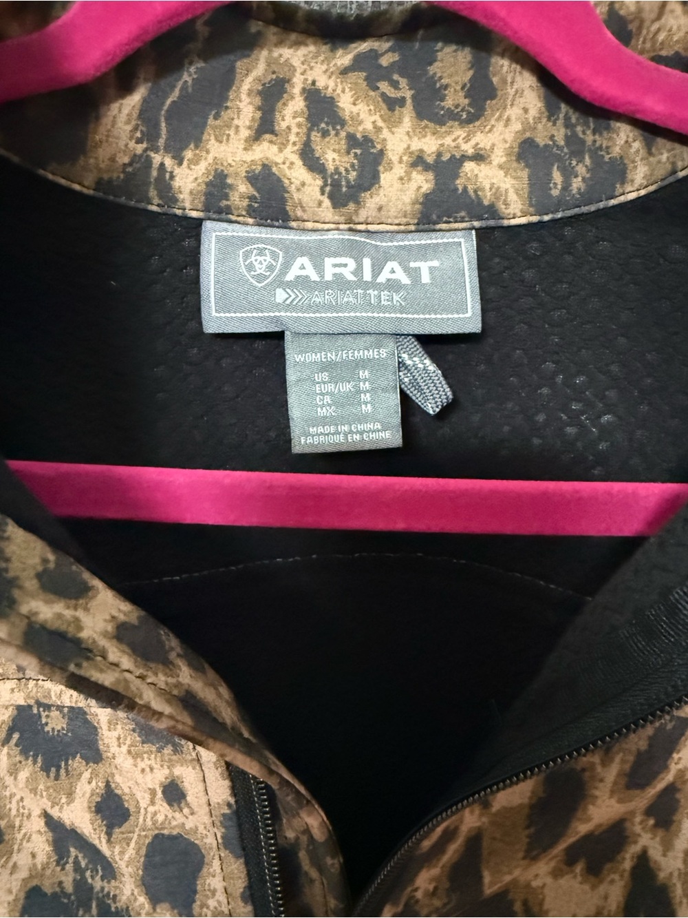Ariat Soft shell Leopard Print Zip-Front Jacket - Picture 6 of 6